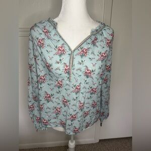 Chelsea & Violet floral 3/4 Sleeve Blouse size S
